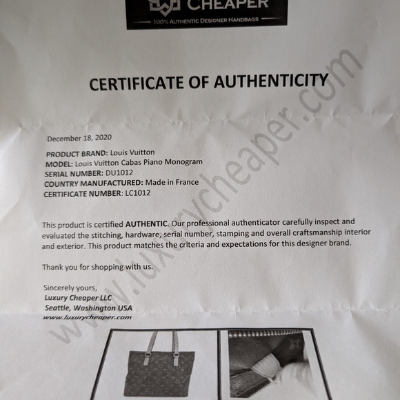 Louis Vuitton Monogram Cabas Piano Tote Bag - Picture 2 of 8